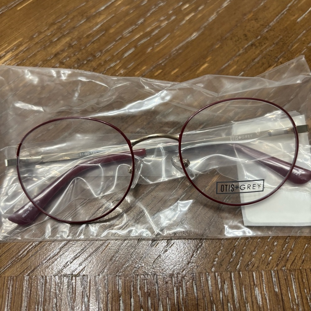 Otis + Grey Burgundy Round EyeGlasses